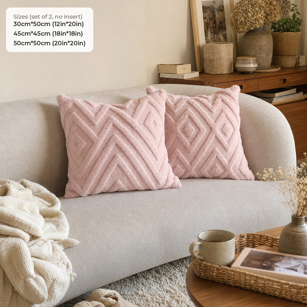 Verdelisse Boho Throw Pillow Covers dimensions: 30cm*50cm (12in*20in), 45cm*45cm (18in*18in), 50cm*50cm (20in*20in)