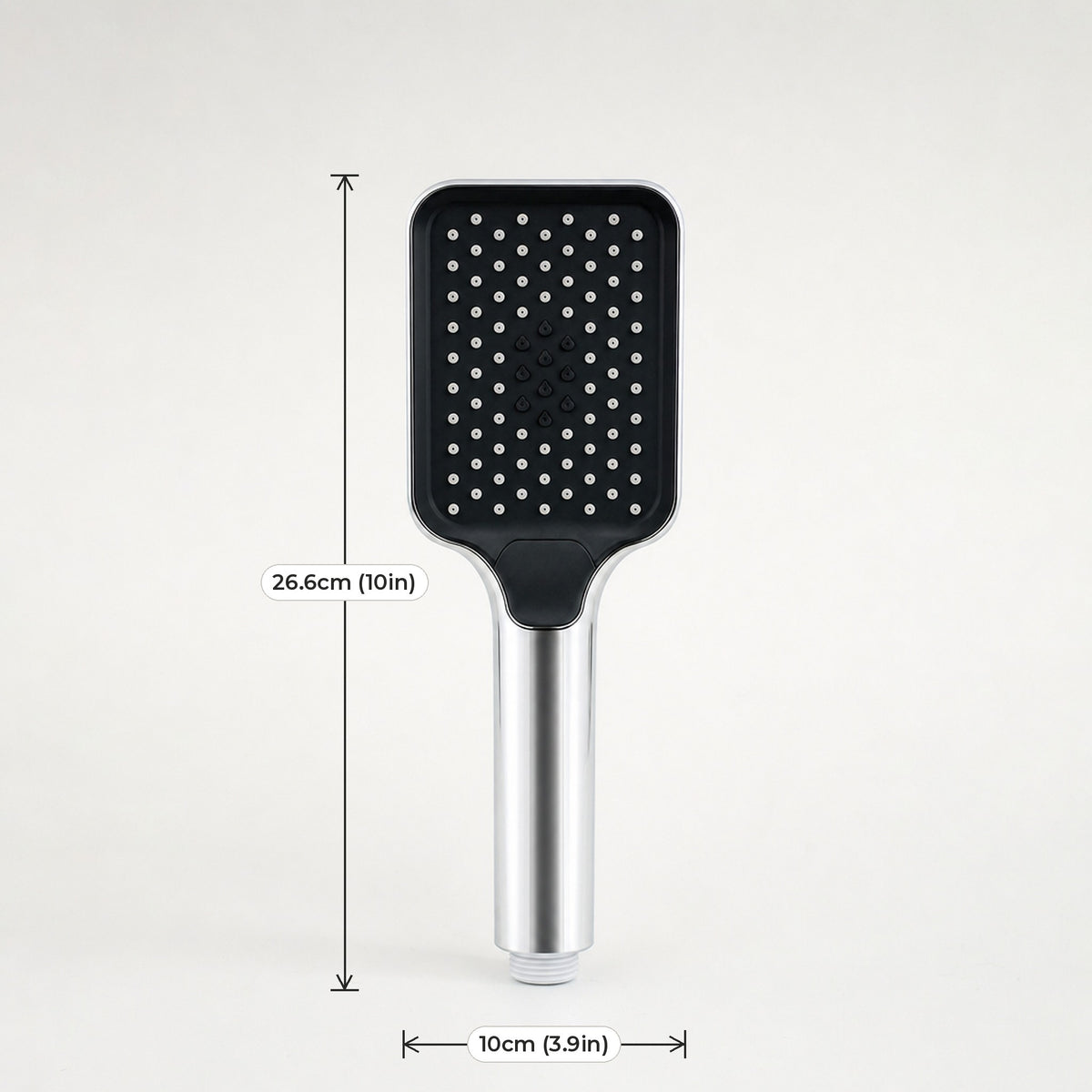 Verdelisse Boosted Shower Head dimensions: 26.6cm*10cm (10in*3.9in)