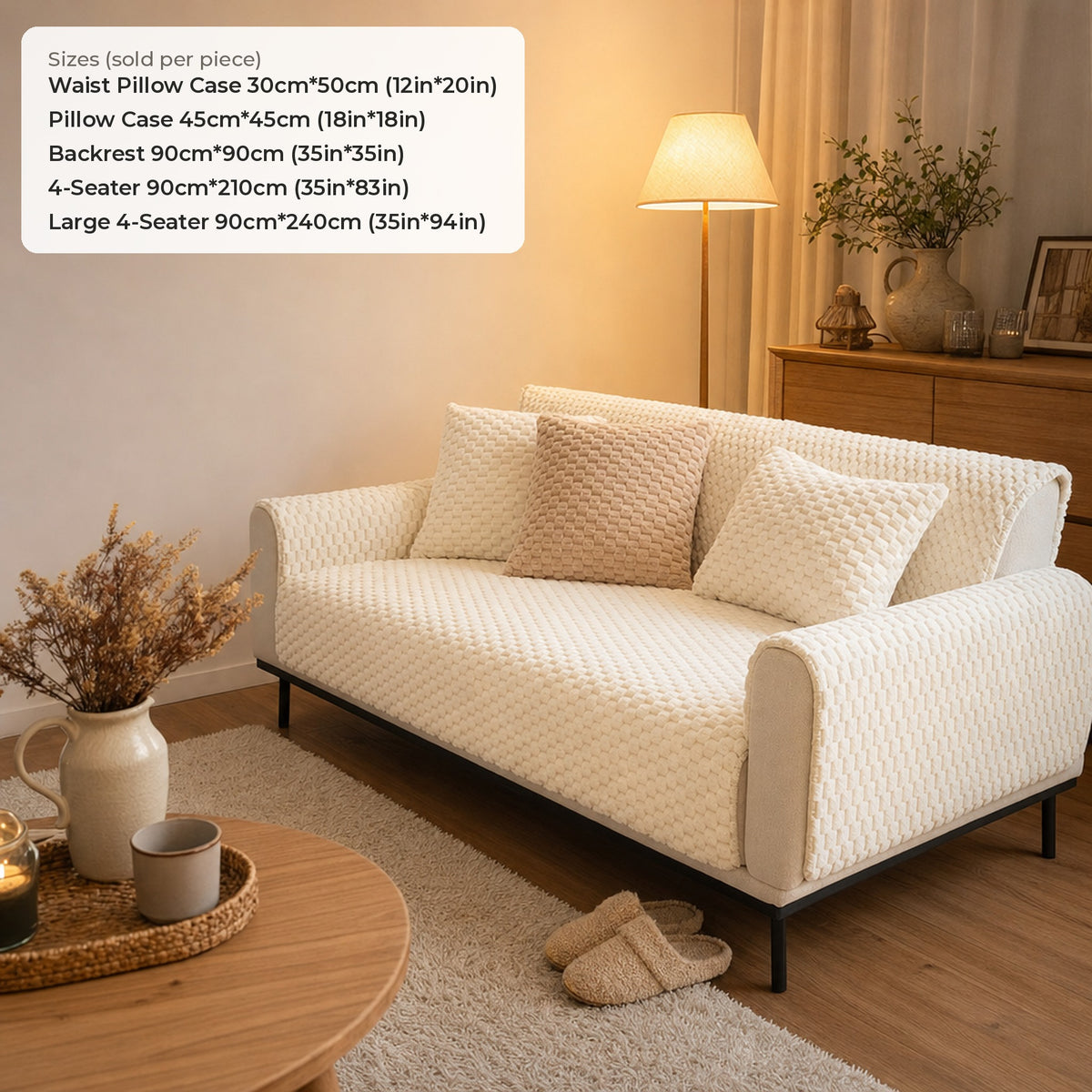 Verdelisse Velvet Couch Cover dimensions: 30cm*50cm, 45cm*45cm, 90cm*90cm, 90cm*210cm and 90cm*240cm